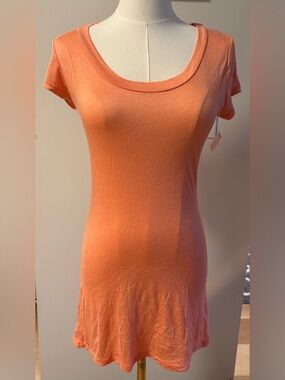 NWT Living Doll Los Angeles soft stretch jersey knit longline tee shirt